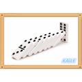 Doppel 6 weißer Domino in Holzkiste